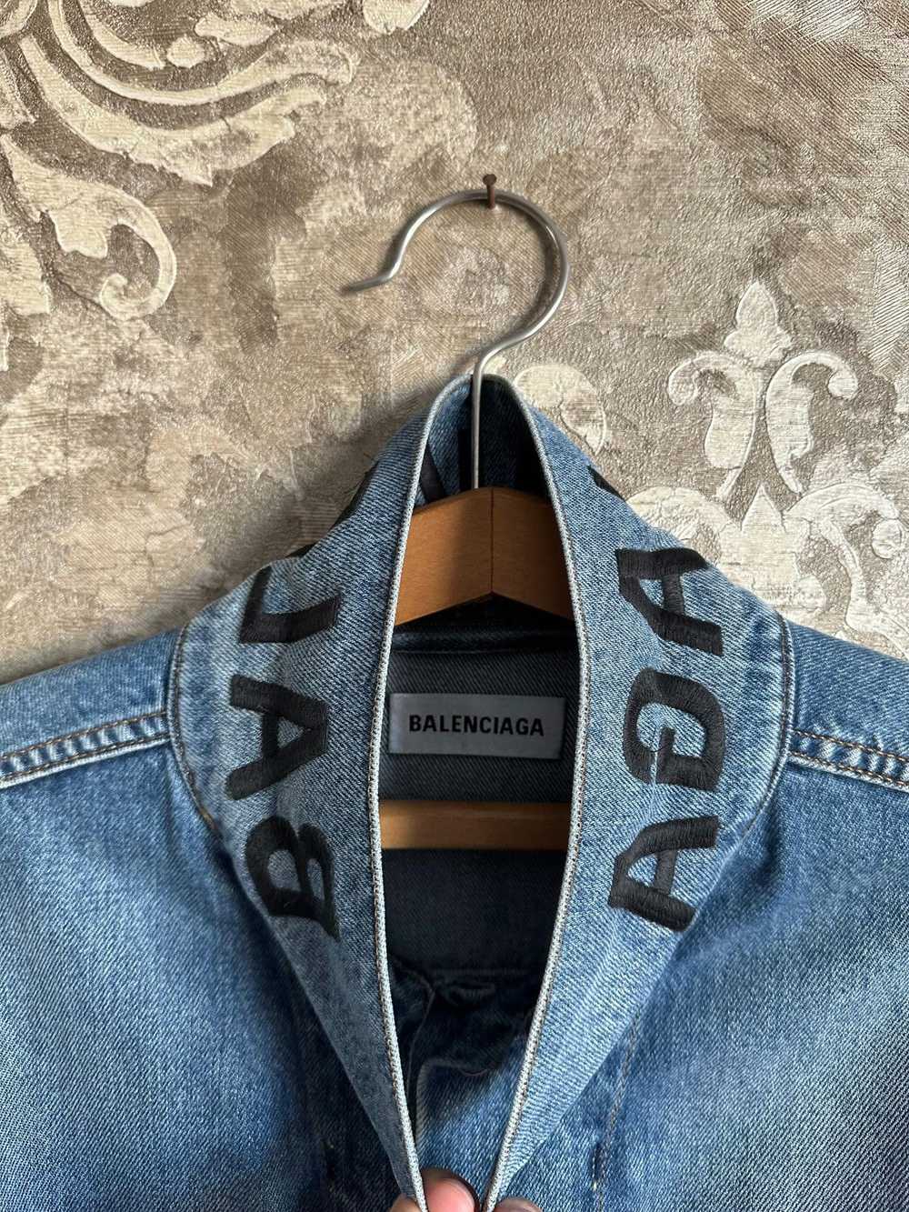 Balenciaga Balenciaga Denim Embroidery Jacket - image 3