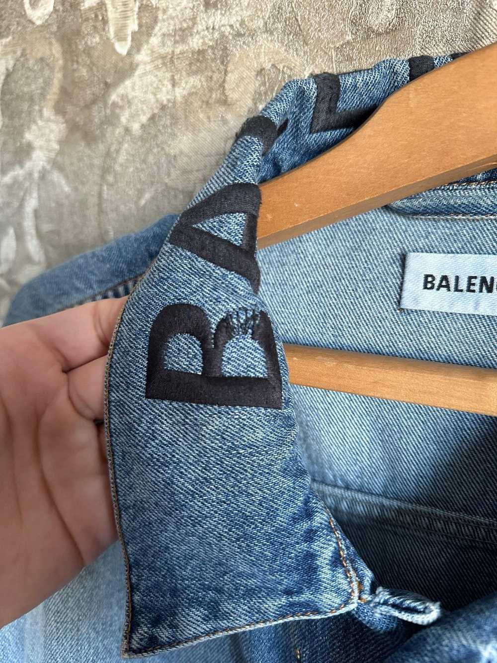 Balenciaga Balenciaga Denim Embroidery Jacket - image 5