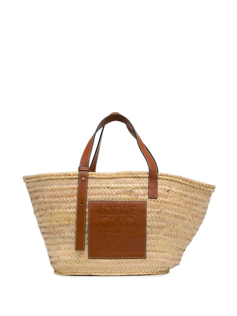 Loewe Pre-Owned 2010-2023 Large Raffia Basket tot… - image 1