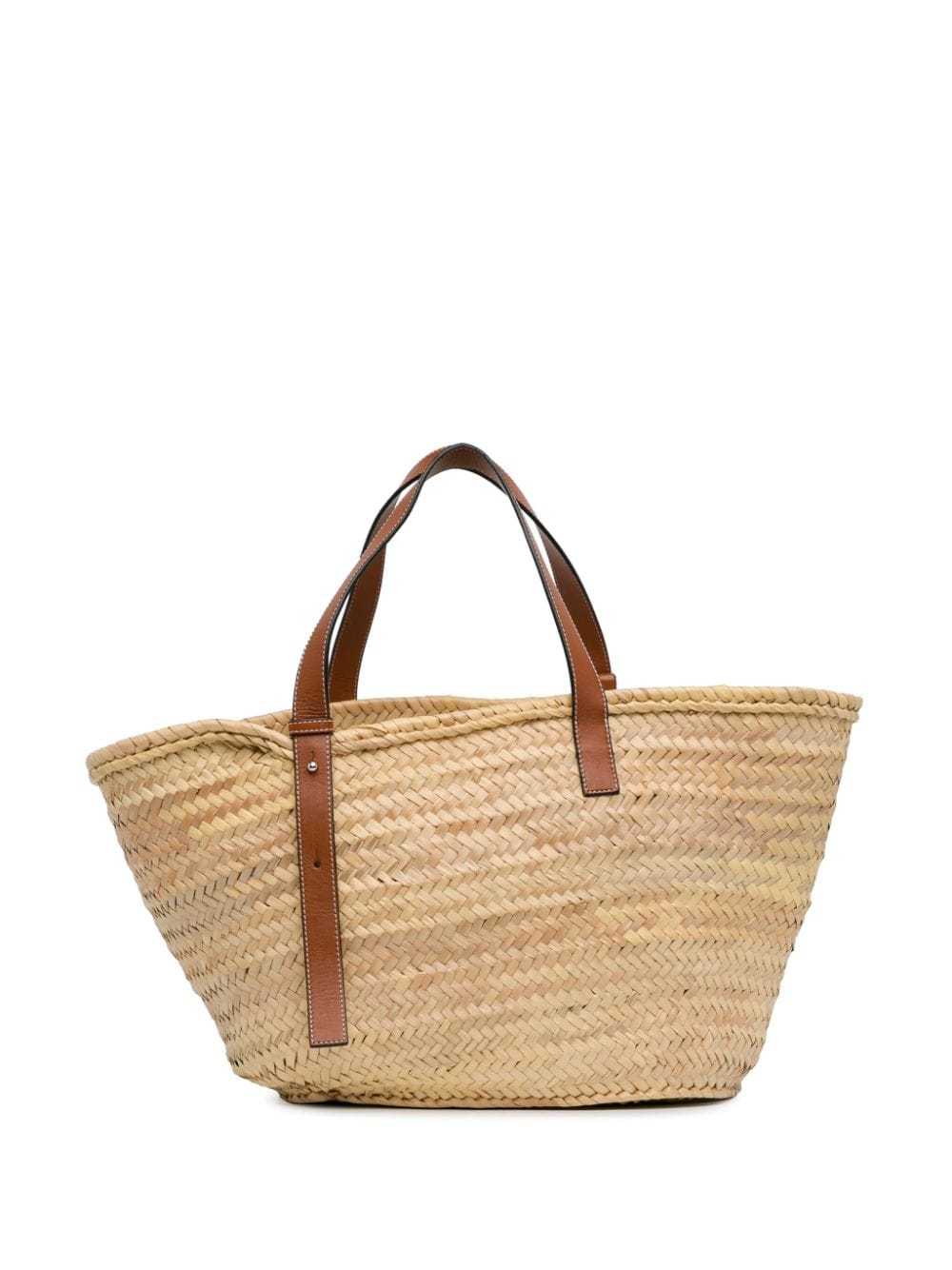 Loewe Pre-Owned 2010-2023 Large Raffia Basket tot… - image 2