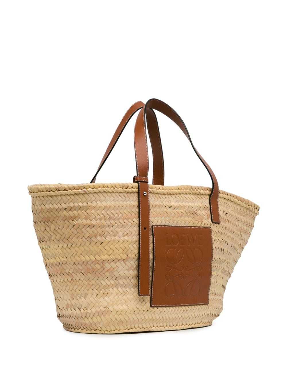 Loewe Pre-Owned 2010-2023 Large Raffia Basket tot… - image 3