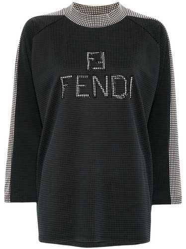 Fendi Pre-Owned logo-embroidered long sleeve top -