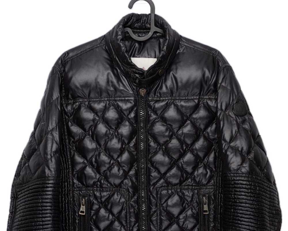 Moncler Vintage Moncler Biker Black Logo Down Puf… - image 2