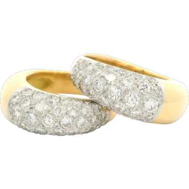 18k Yellow Gold & Platinum 1.75ctw Diamond Polish… - image 1