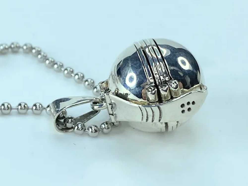 Sterling 925  Ball Orb Six Photos Folding Locket … - image 10