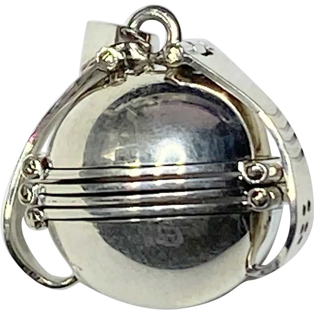 Sterling 925  Ball Orb Six Photos Folding Locket … - image 1