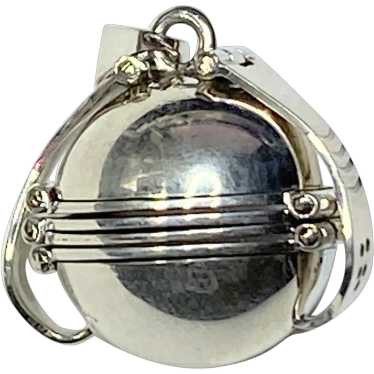 Sterling 925  Ball Orb Six Photos Folding Locket … - image 1