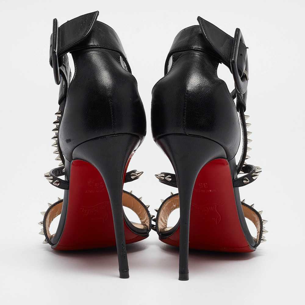 Christian Louboutin Black Leather Choca Spikes Sa… - image 3