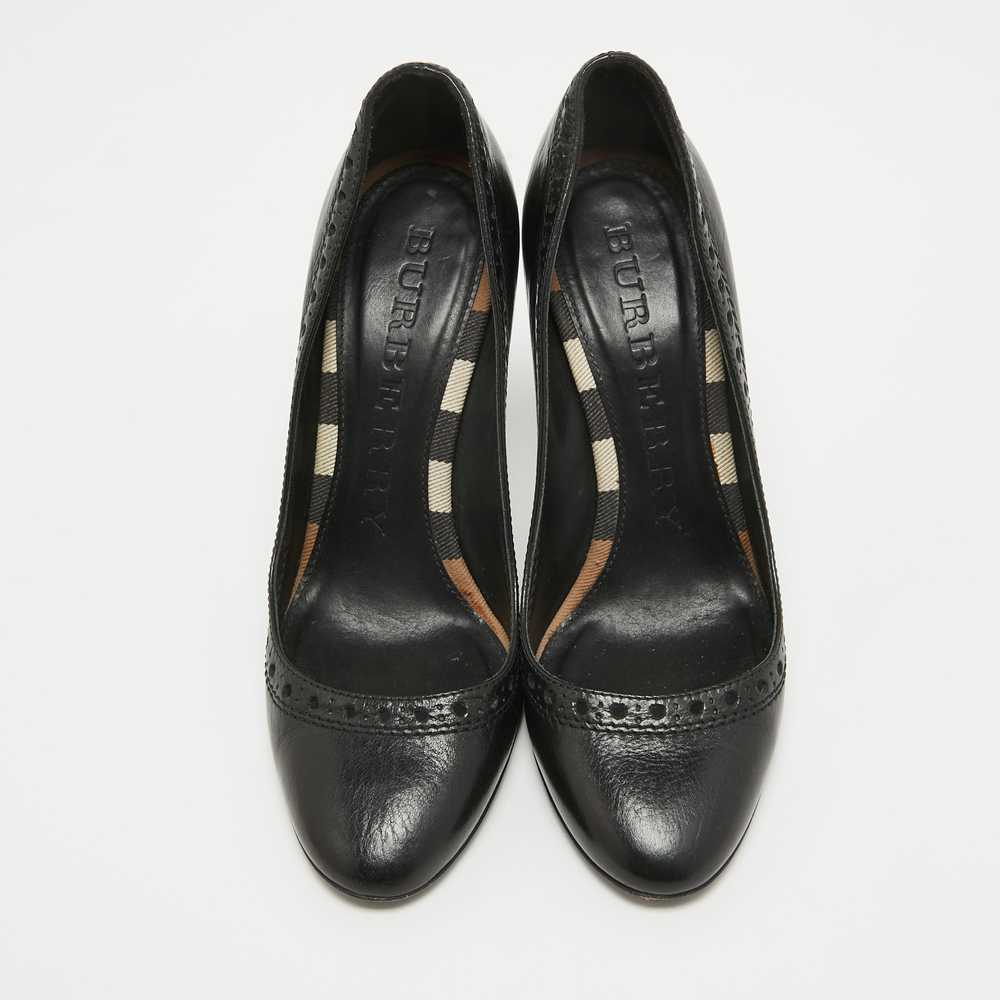 Burberry Black Brogue Leather Pumps - image 2