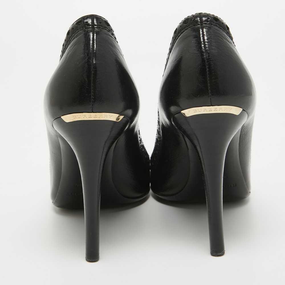 Burberry Black Brogue Leather Pumps - image 3