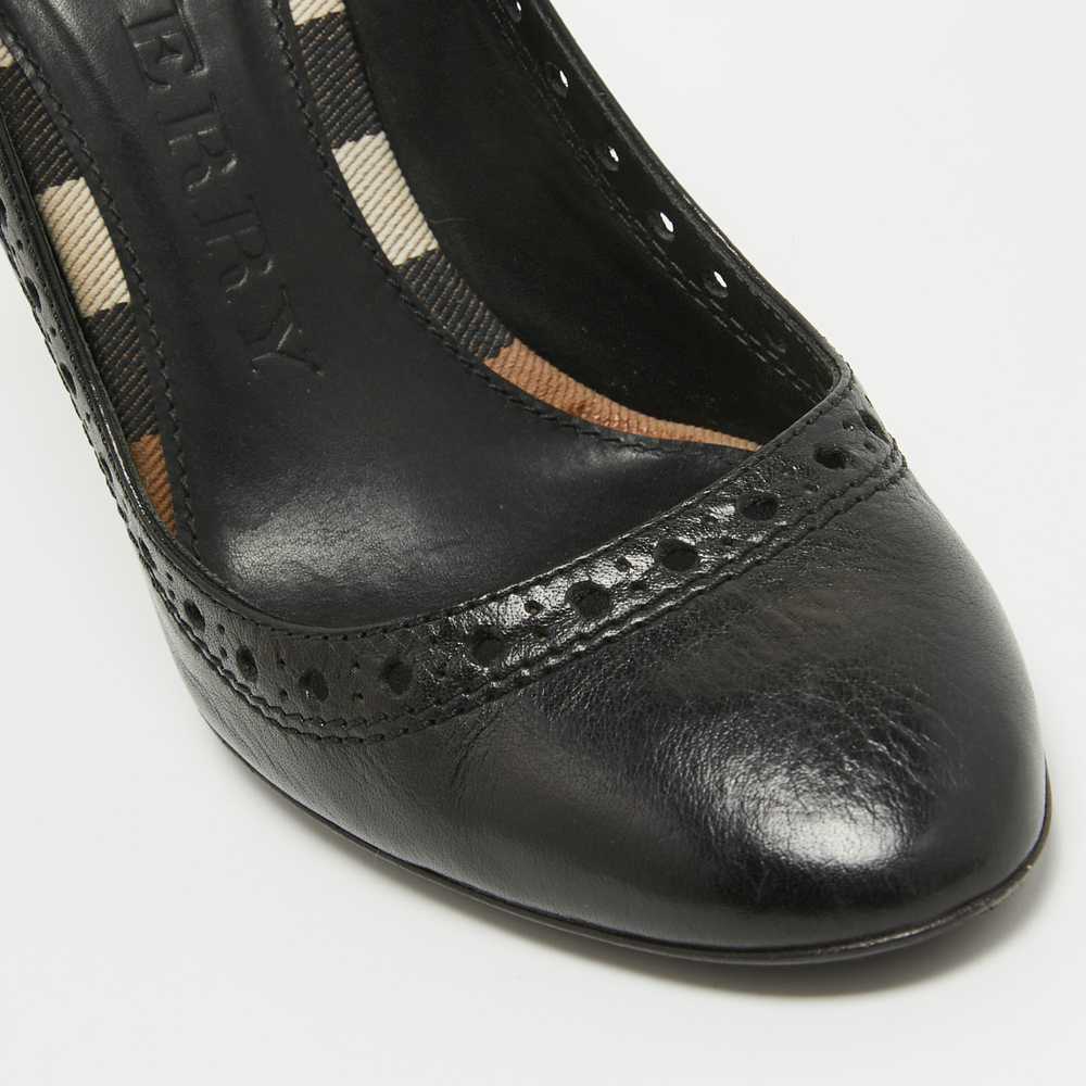 Burberry Black Brogue Leather Pumps - image 5