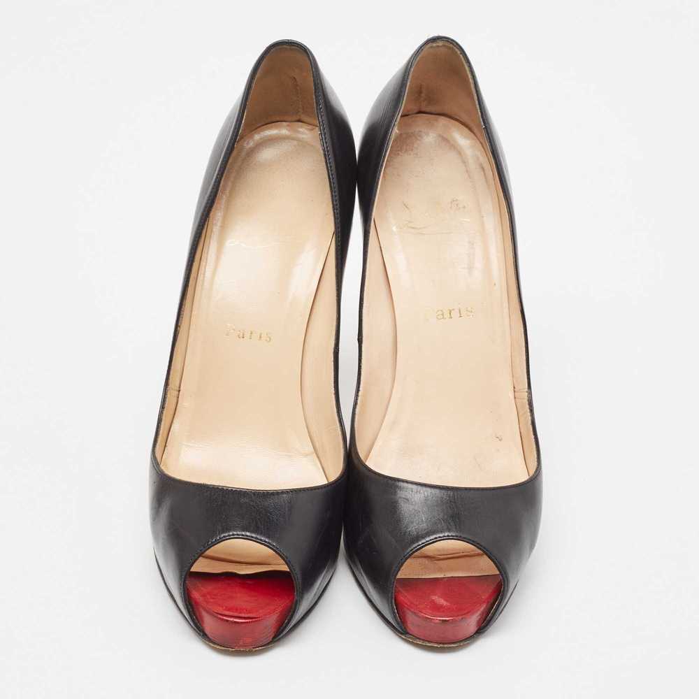 Christian Louboutin Black Leather Very Prive Pump… - image 2