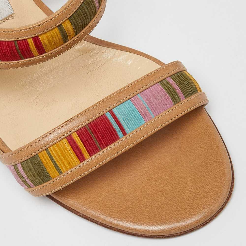 Jimmy Choo Multicolor Suede And Leather Slide San… - image 5