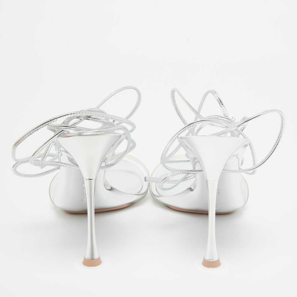 Gianvito Rossi Transparent/silver Pvc And Leather… - image 3