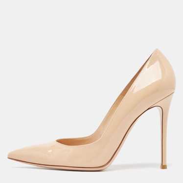 Gianvito Rossi Beige Patent Leather Gianvito Pumps