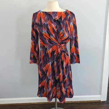 Women's Tracy Negoshian Feather Orange Purple Cin… - image 1