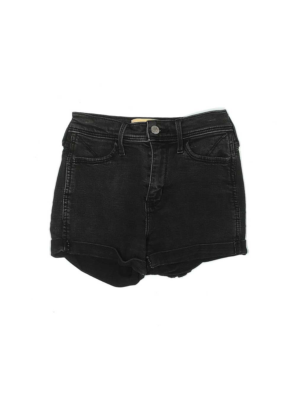 Hollister Women Black Denim Shorts 00 - image 1