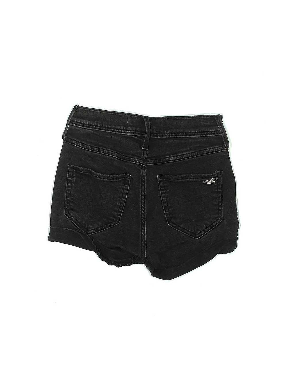 Hollister Women Black Denim Shorts 00 - image 2