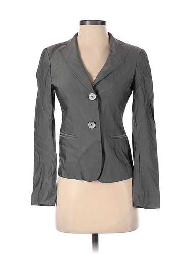 Emporio Armani Women Gray Wool Blazer 2