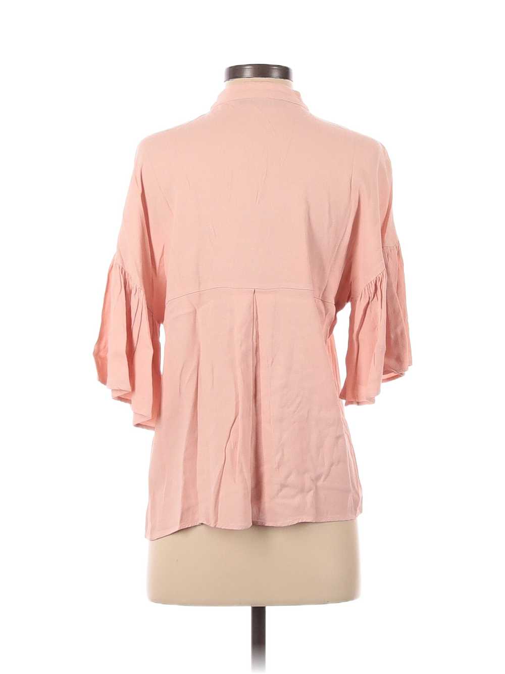 Zara Women Pink Short Sleeve Blouse XS - image 2