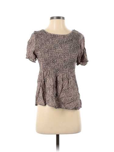 Urban Romantics Women Brown Short Sleeve Blouse S