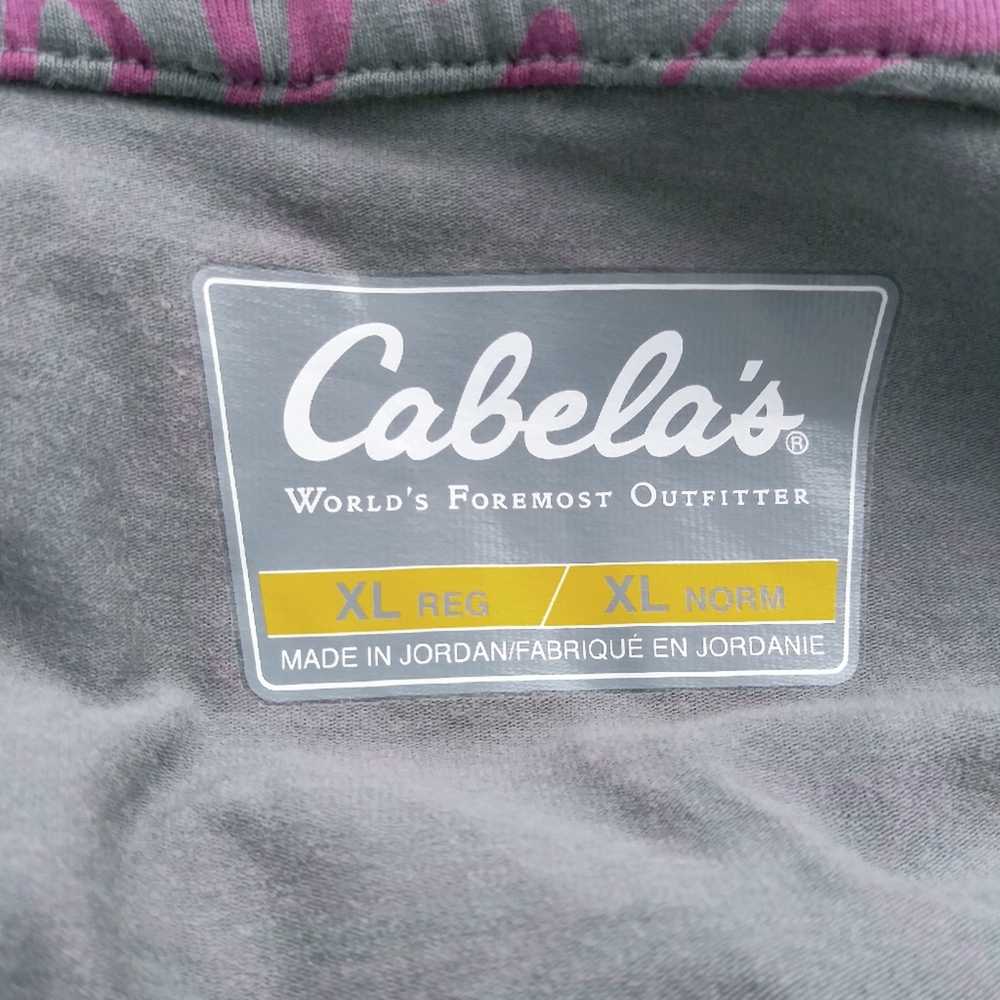 Cabelas Gray Pink Design Hooded Long Sleeve Dress… - image 8