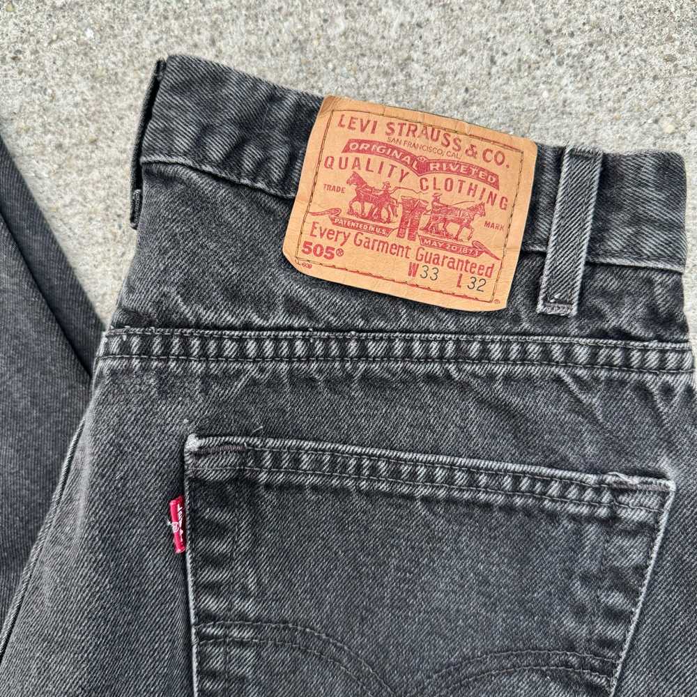 Vintage Levi’s 505 Straight Leg Jeans Black. - image 4