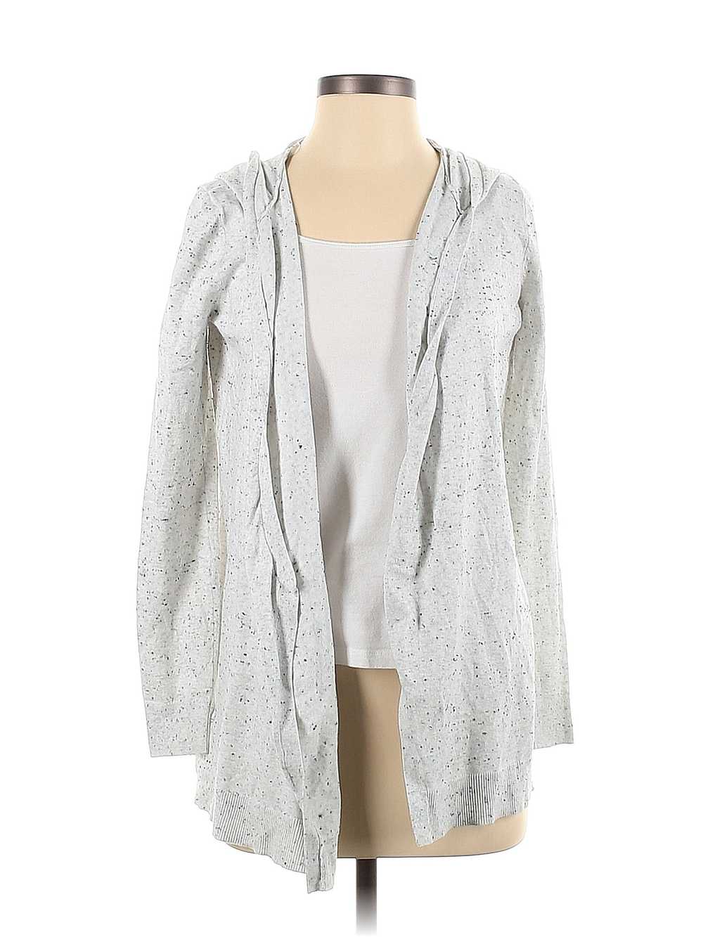 Ann Taylor LOFT Women Silver Cardigan XXS - image 1