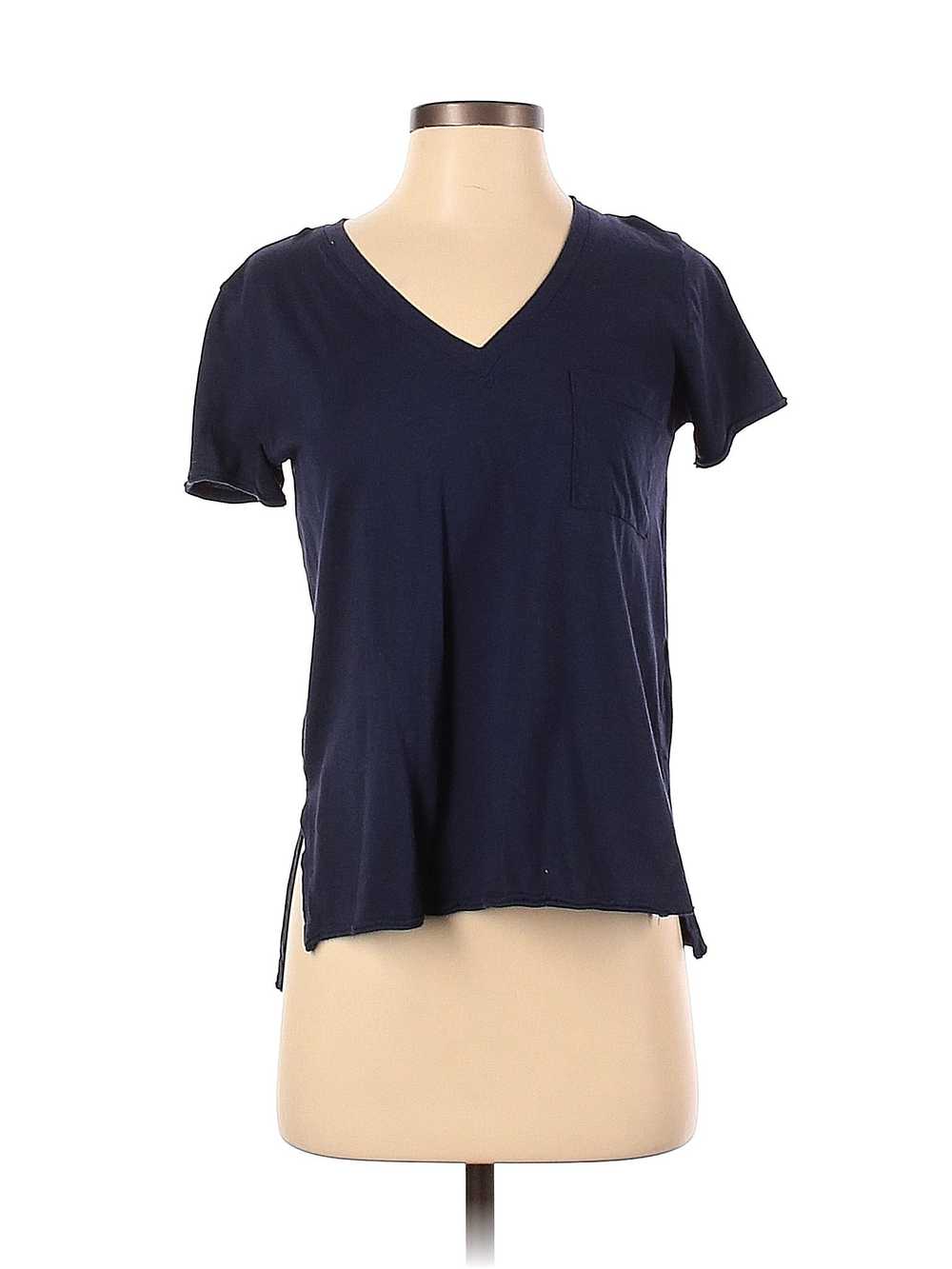 Lush Women Blue Short Sleeve T-Shirt S - image 1