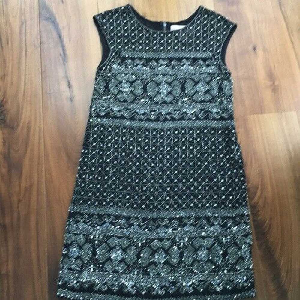 Miss Selfridge Beaded Shift Dress Black / Silver … - image 2