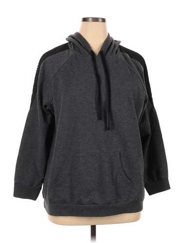 Xersion Women Gray Pullover Hoodie 0X Plus