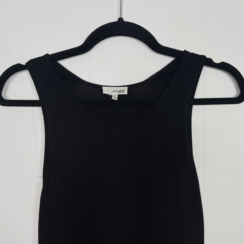 Aritzia Wilfred Free Side Slit Tank Top Black XSm… - image 3