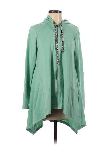 LOGO Lounge Women Green Zip Up Hoodie 5 - image 1