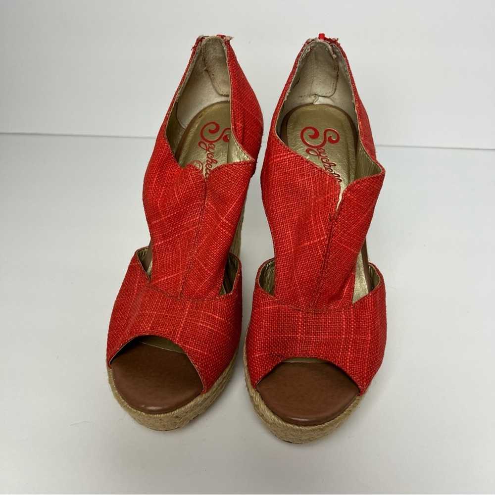 Anthropologie Seychelles Coral Textured Peeptoe R… - image 10