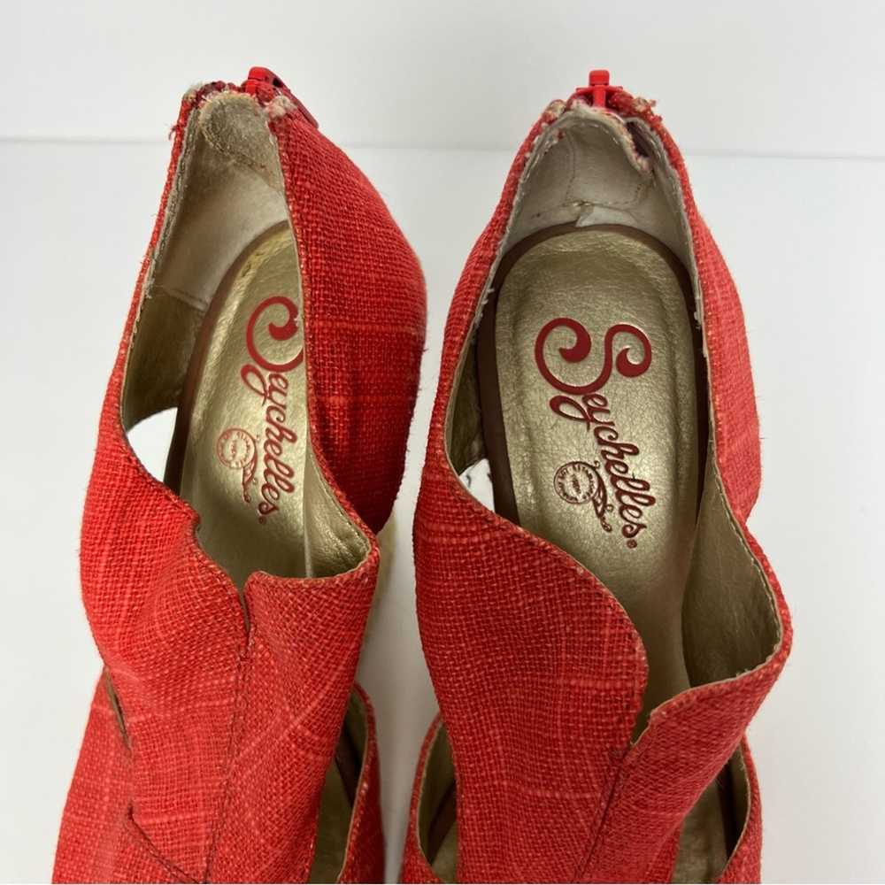 Anthropologie Seychelles Coral Textured Peeptoe R… - image 11