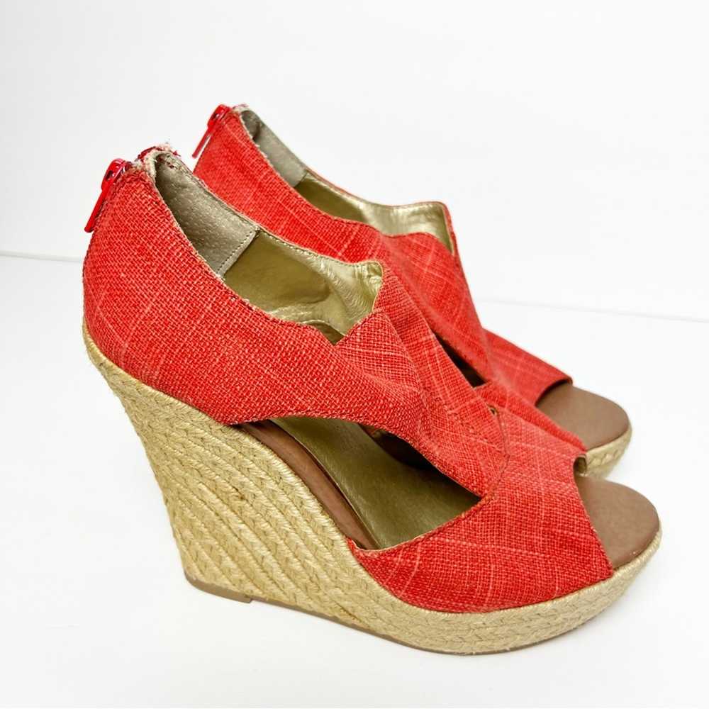 Anthropologie Seychelles Coral Textured Peeptoe R… - image 7