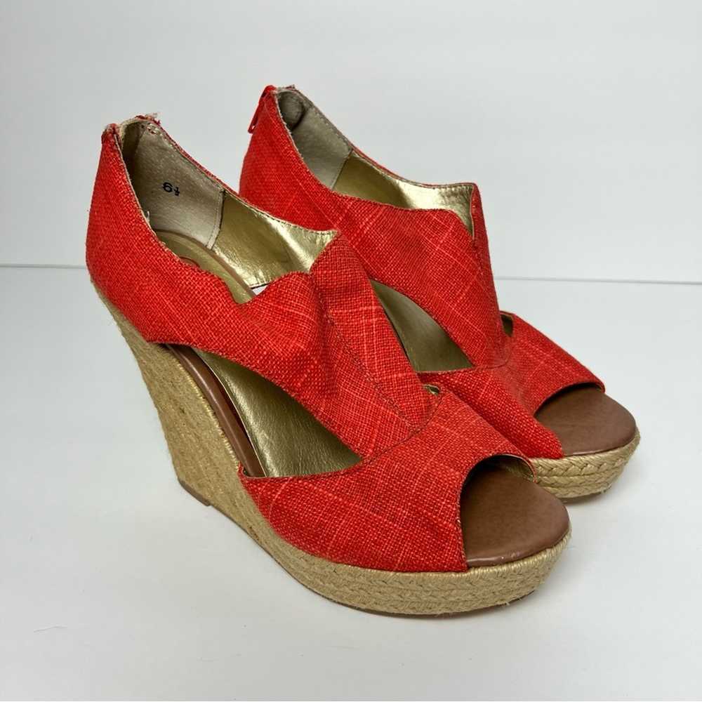 Anthropologie Seychelles Coral Textured Peeptoe R… - image 9