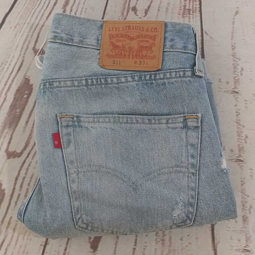 Levi's 511 Distressed Jean Shorts Size 33 - image 1