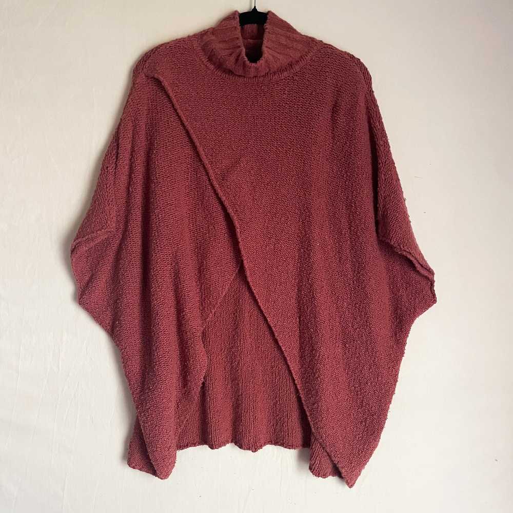 Elan Mock Neck Pullover Cross Front Cranberrry O/… - image 2