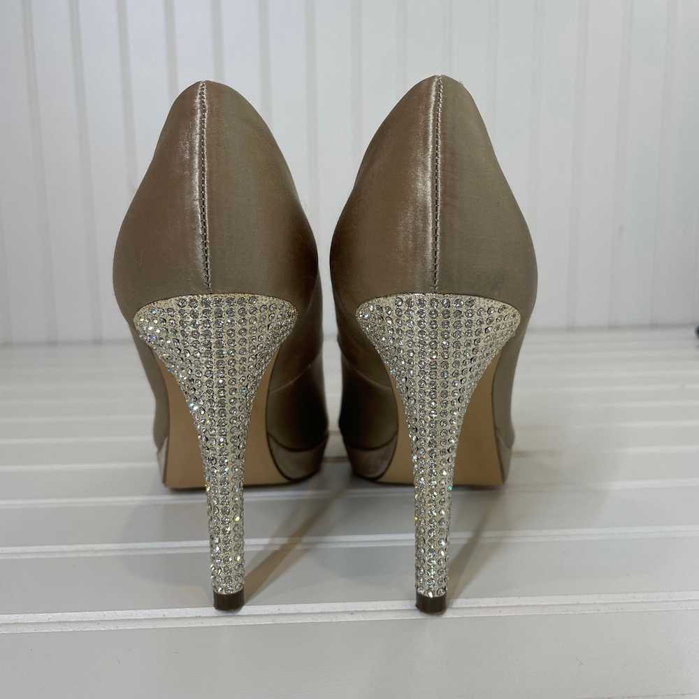 Nina New York Rhinestone Heels Peep Toe Platform … - image 5