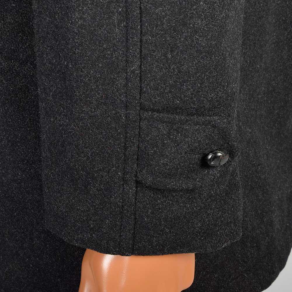 Medium 1960s Charcoal Gray Wool Winter Car Coat H… - image 10