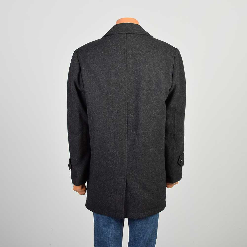 Medium 1960s Charcoal Gray Wool Winter Car Coat H… - image 3