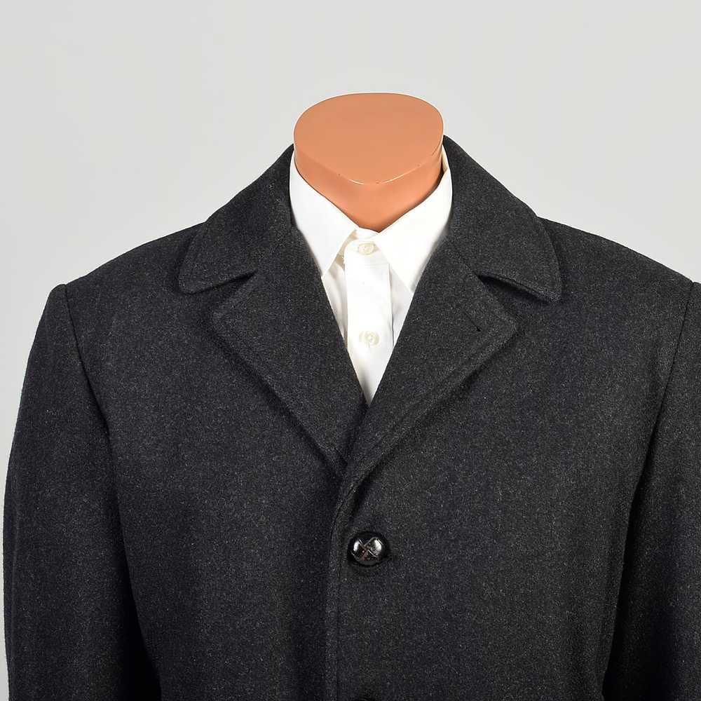 Medium 1960s Charcoal Gray Wool Winter Car Coat H… - image 6