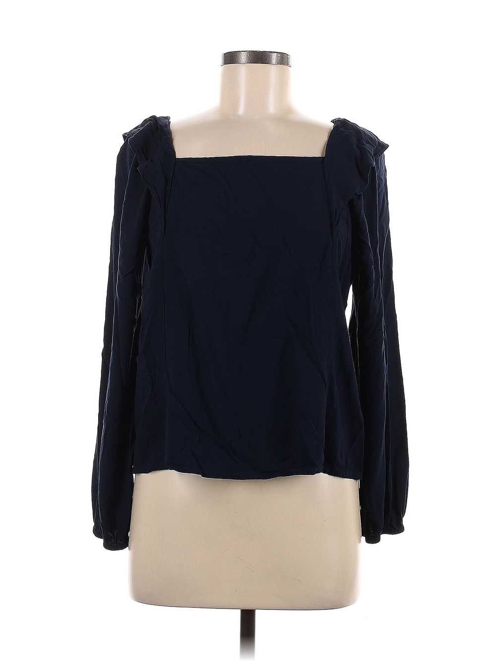 Ann Taylor LOFT Outlet Women Blue Long Sleeve Blo… - image 1