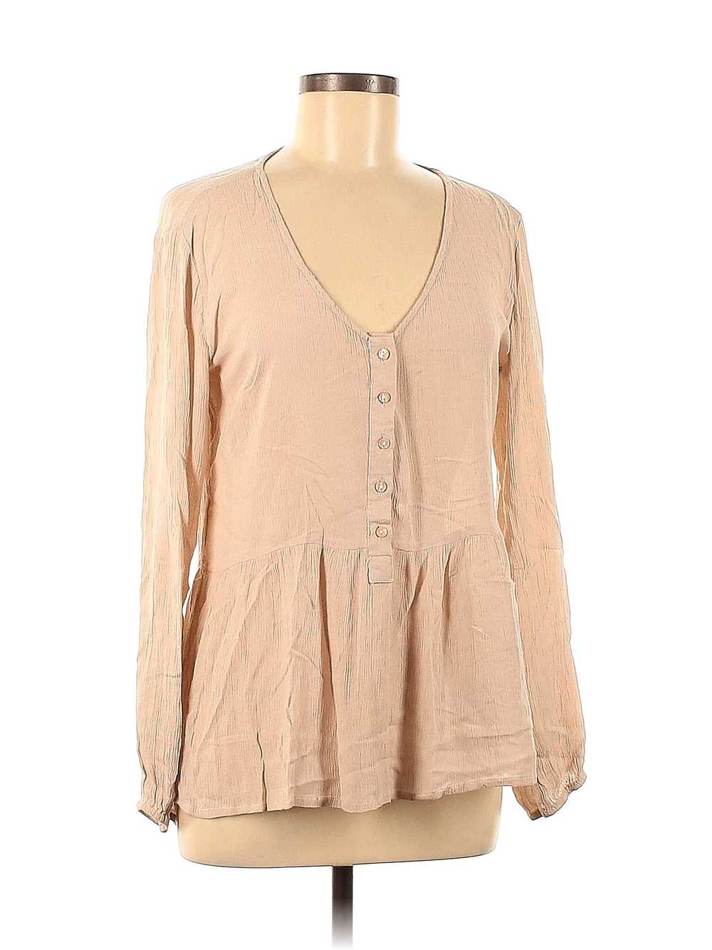 Sim & Sam Women Brown Long Sleeve Blouse M - image 1