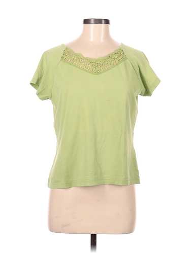 Talbots Women Green Short Sleeve Top M Petites