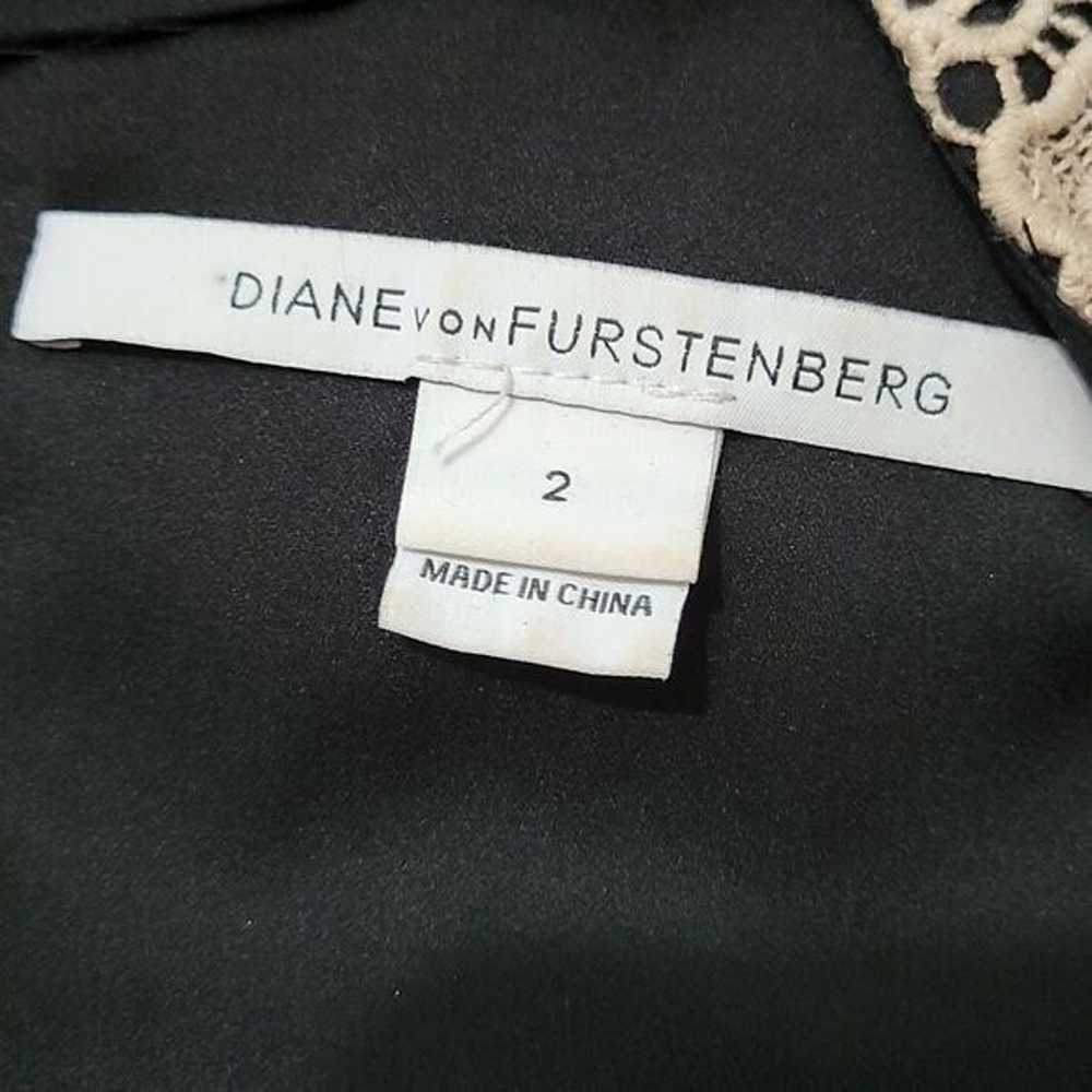 Diane von Furstenberg Cream & Black Acorn Lace Ci… - image 6