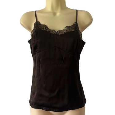 Ann Taylor Petite Brown Silk/Knit Camisole Blouse… - image 1