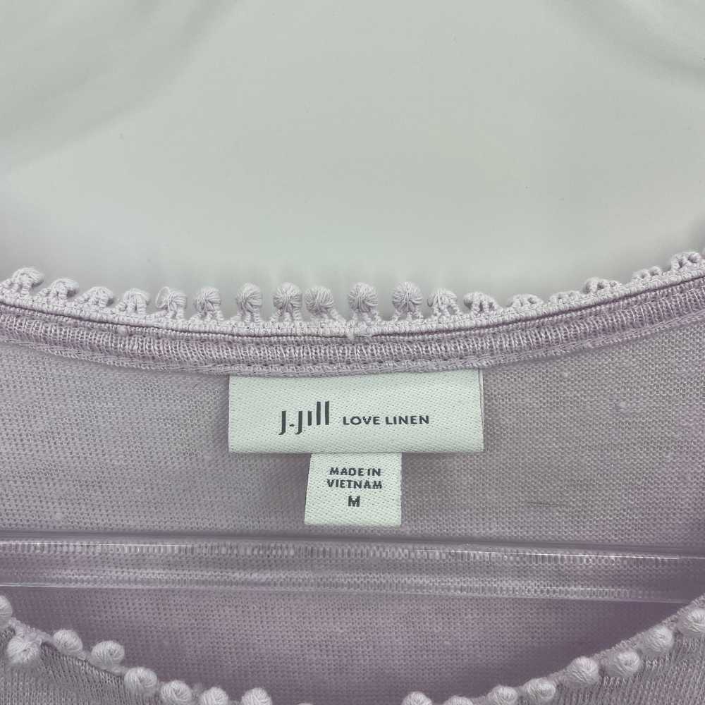 J. JILL Womens Love Linen Shirt Size M Lavender T… - image 2