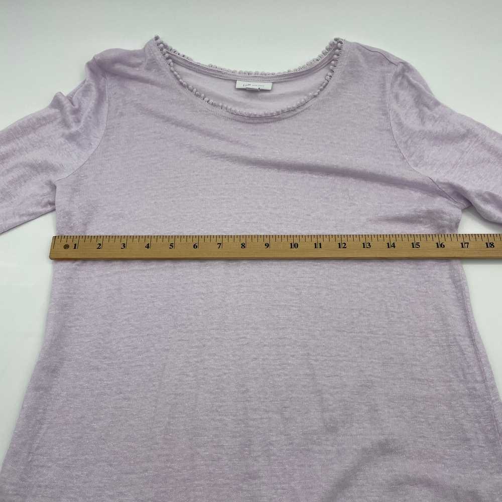 J. JILL Womens Love Linen Shirt Size M Lavender T… - image 5